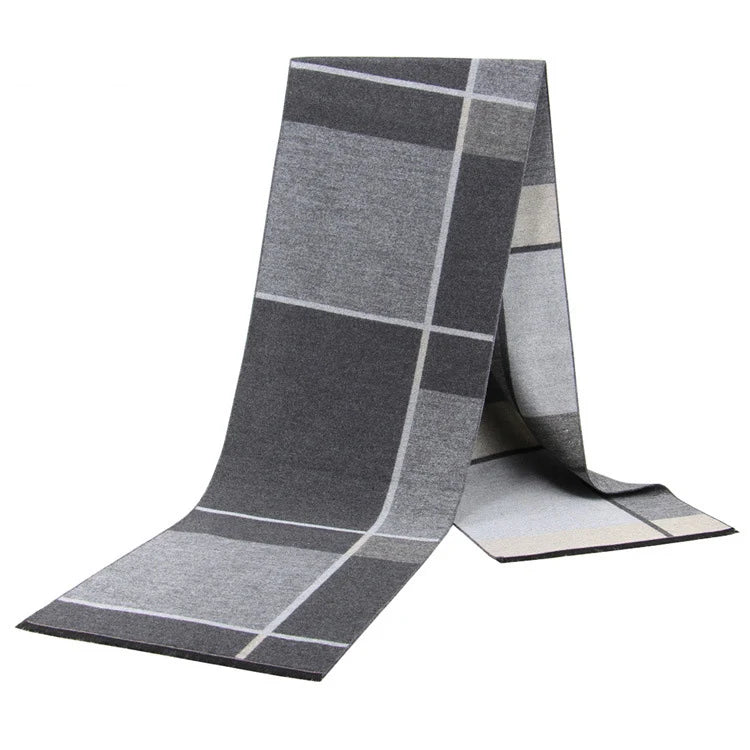 Men Scarf For Man Winter Copy Cashmere Shawl Luxury Brand Scarf Soft Keep Warm Outdoor Grey Knit Neckerchief Men Shawl Wrap Gift