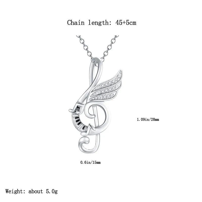 Exquisite Note Necklace for Women Creative Design Treble Clef Pendant Clavicle Chain Choker DIY Jewelry Accessories Party Gift