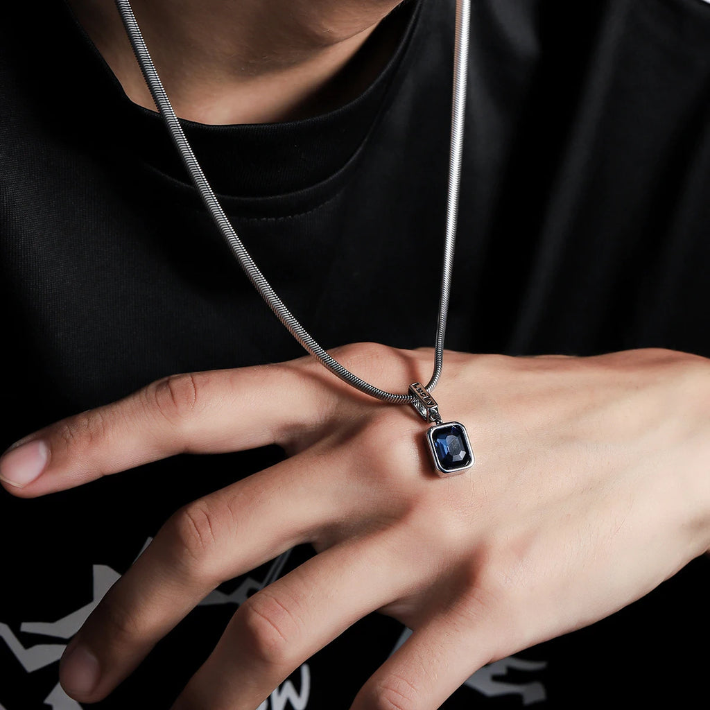 Snake Chain Pendant Necklace Is Simple And Fashionable, Suitable For Men Snake Bone Chain Accessories