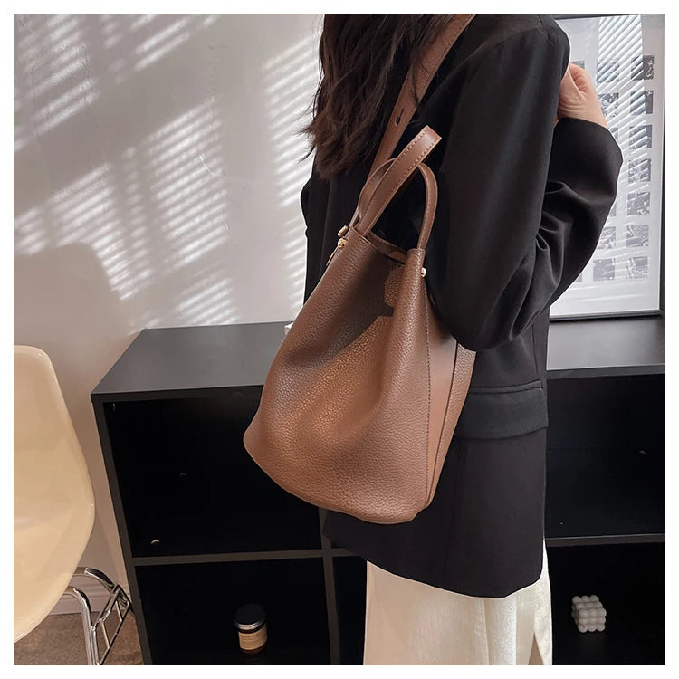 Fashion Trending Brand Luxury Designer Women Bags Female Handbags Solid Bucket Bag For Women 2023 Crossbody Shoulder Bags Totes