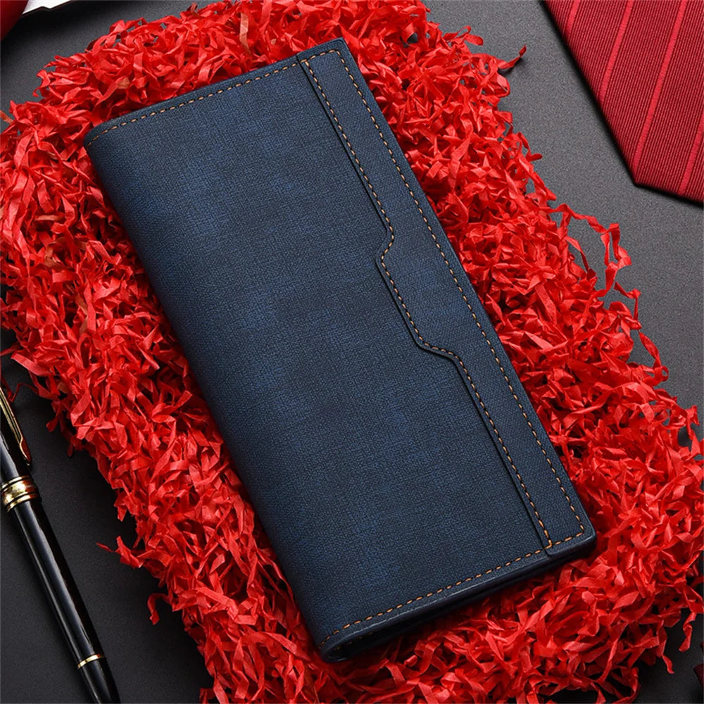 Men's Wallet Long Fashion Multiple Card Slots Men's Wallet Slim Long Thin Mens Luxury Wallet Designer Wallet Men with Coins Bag