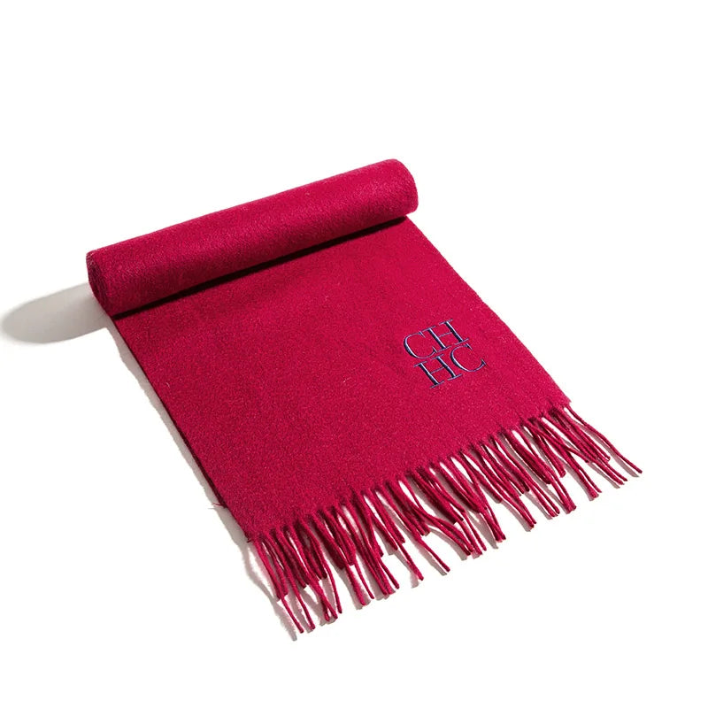 Fashion Men Women Scarf Warm Wool Comfortable Winter Scarf Unisex High Quality Neckerchief Brand Design Popular Couple Muffler