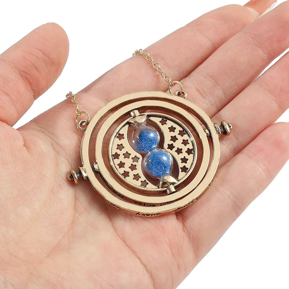 New Creative Accessories Hot Selling Time Converter Hourglass Necklace Earrings Series Sweater Chain Decoration Gift