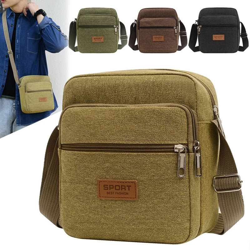 Men's Fashion Canvas Small Bag Casual Men Mini Handbags Male Crossbody Shoulder Messenger Bags For Men Business Sidebag NEW