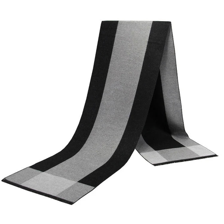Men Scarf For Man Winter Copy Cashmere Shawl Luxury Brand Scarf Soft Keep Warm Outdoor Grey Knit Neckerchief Men Shawl Wrap Gift