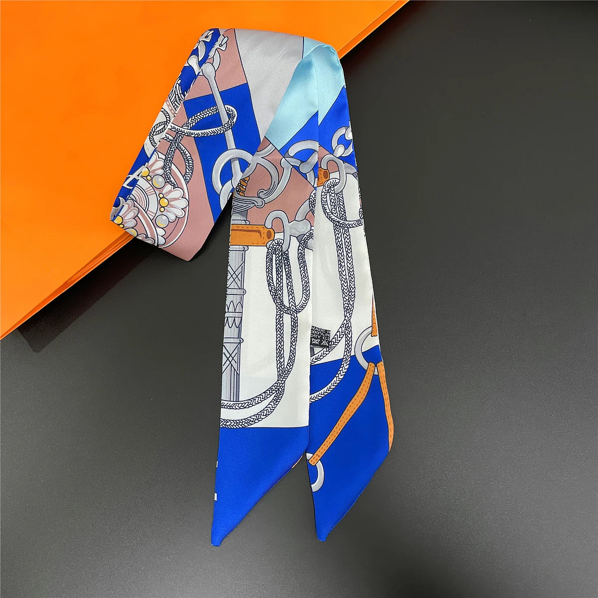 Women Scarf 2024 New Brand Design Luxury Twill Silk Scarf Fashion Headband Foulard Skinny Hair Bag Scarves Neckerchief
