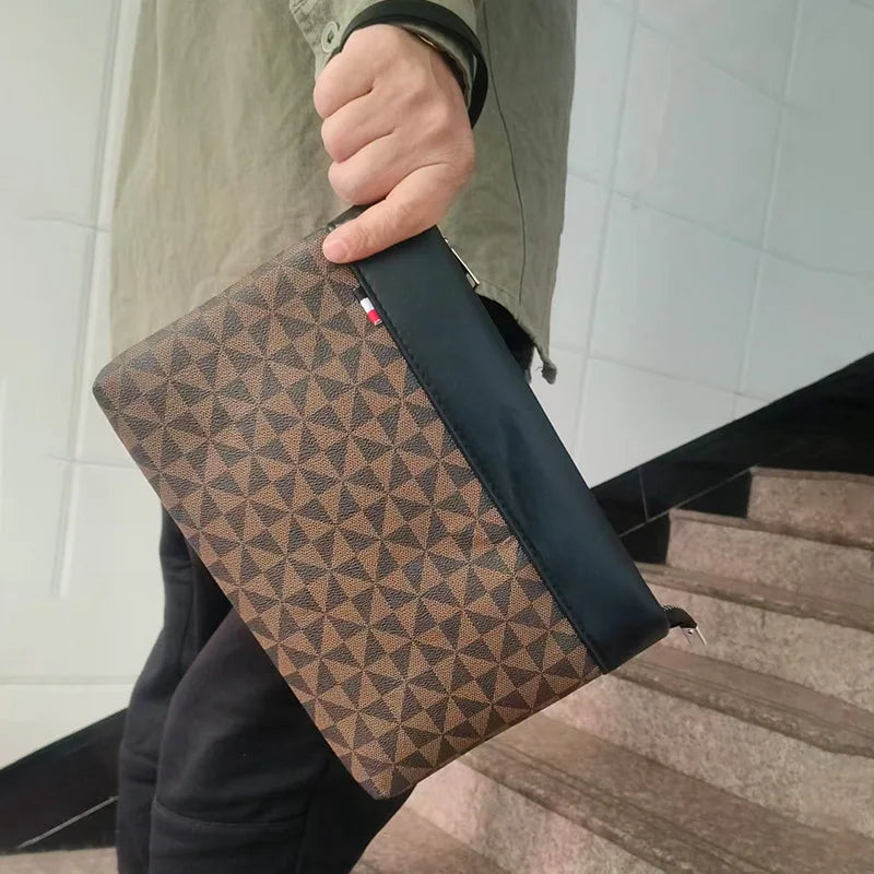 Fashion Business Men Day Clutch Phone Bag High Quality PU Leather Money Handbag Fashion Clutch Bags Casual Male Cardholder Case