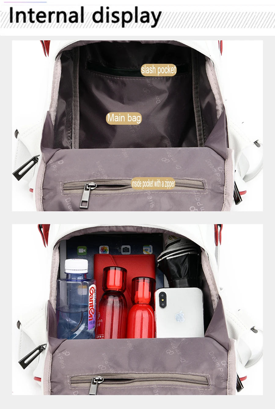 Fashion Backpack Women Casual Waterproof School Bags For Teenage Girl Multi Function Shoulder Bag New Travel Rucksack Knapsack