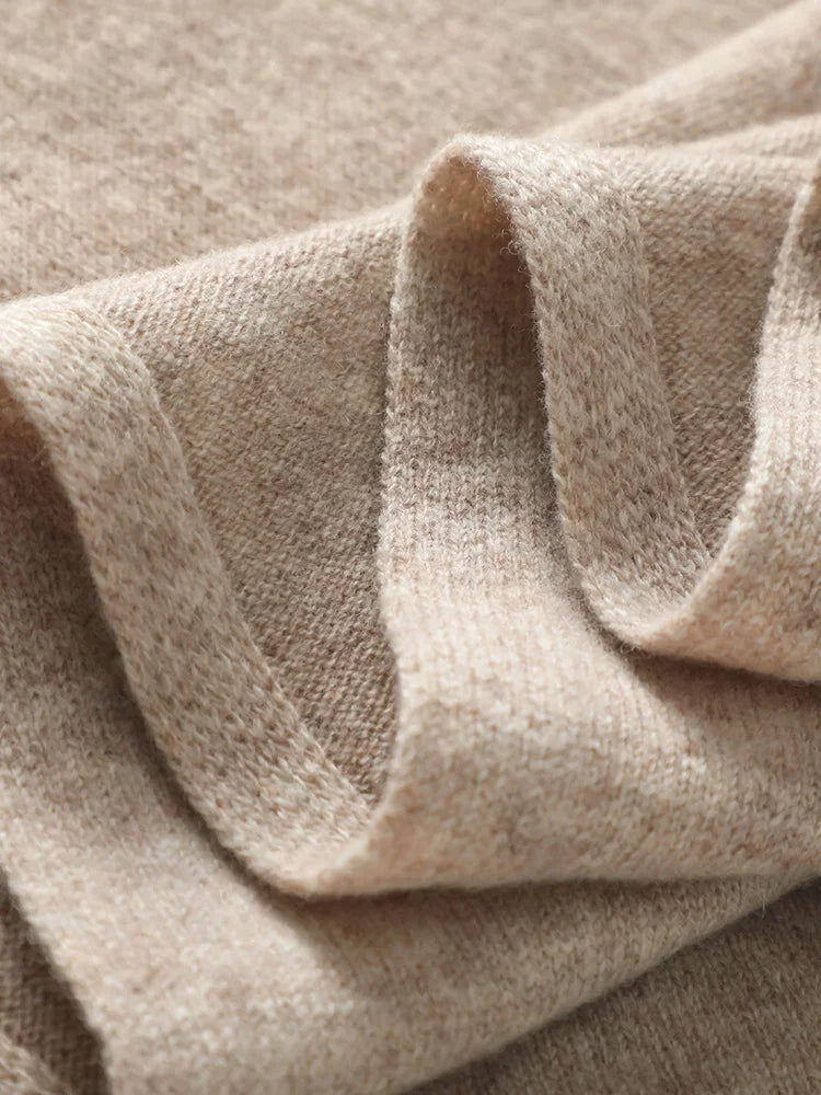 ADDONEE 100% Merino Wool Knitted Shawl For Women Autumn Winter Simple Style Solid Soft Knitwear Korean Popular Cappa Fashion Top