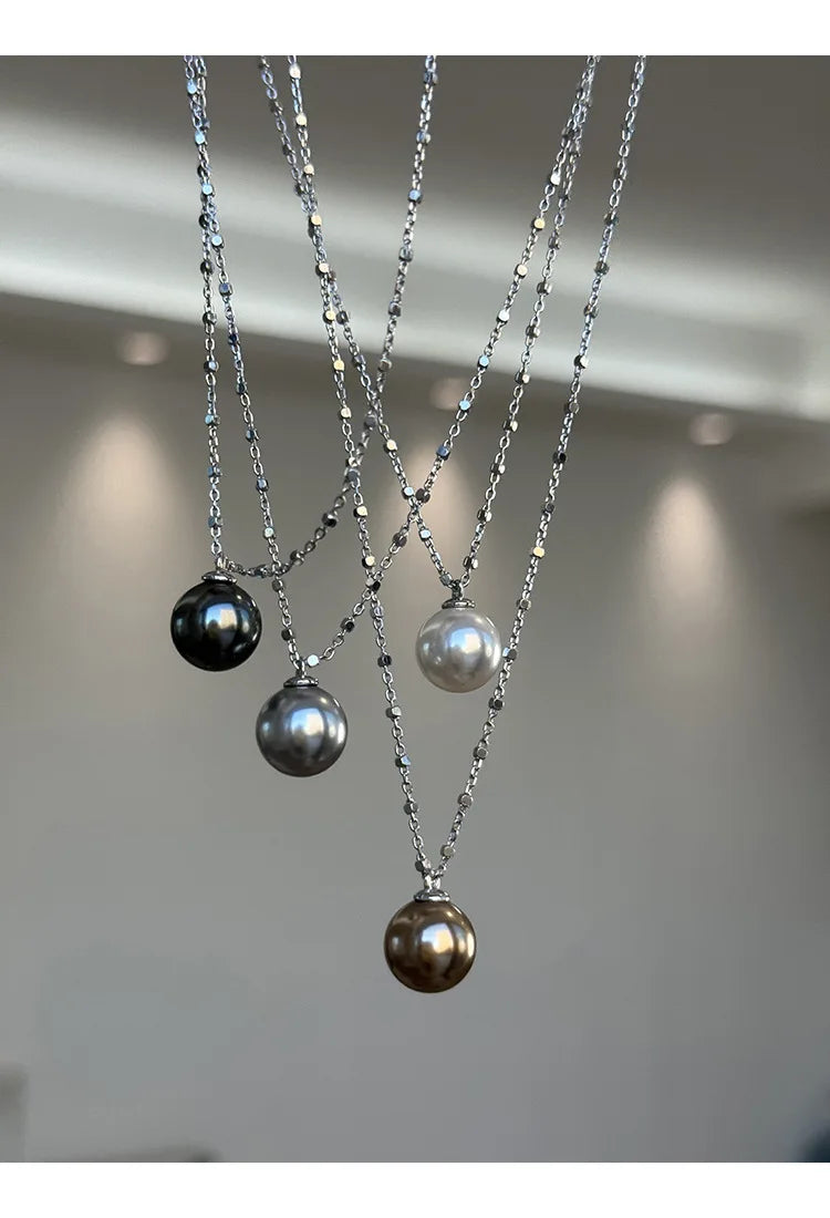 Pearl Necklace for Women 2025 New Style Simple Temperament Collarbone Chain Niche High-end Feeling