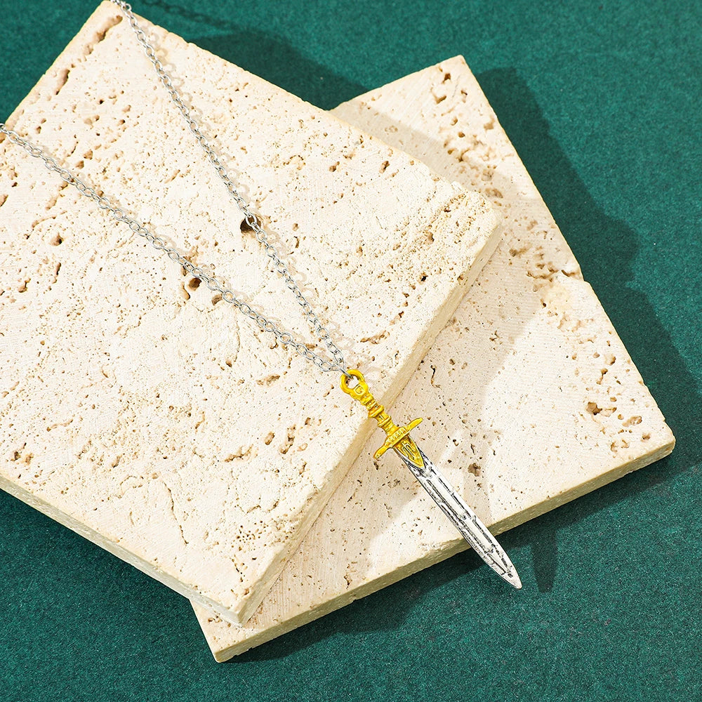 Sword Necklace for Men and Women, Vintage Jewelry, Party, Halloween, Club, Gift