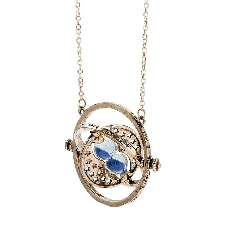 New Creative Accessories Hot Selling Time Converter Hourglass Necklace Earrings Series Sweater Chain Decoration Gift