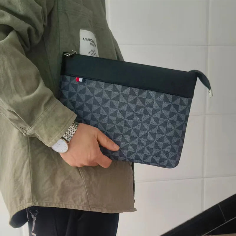 Fashion Business Men Day Clutch Phone Bag High Quality PU Leather Money Handbag Fashion Clutch Bags Casual Male Cardholder Case