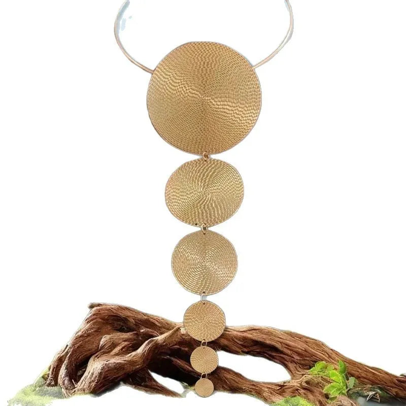 Long Round Pendant Necklace for Women Simple Fashion Neck Jewelry Accessories Hot Sale Party Gift 2025 New Style