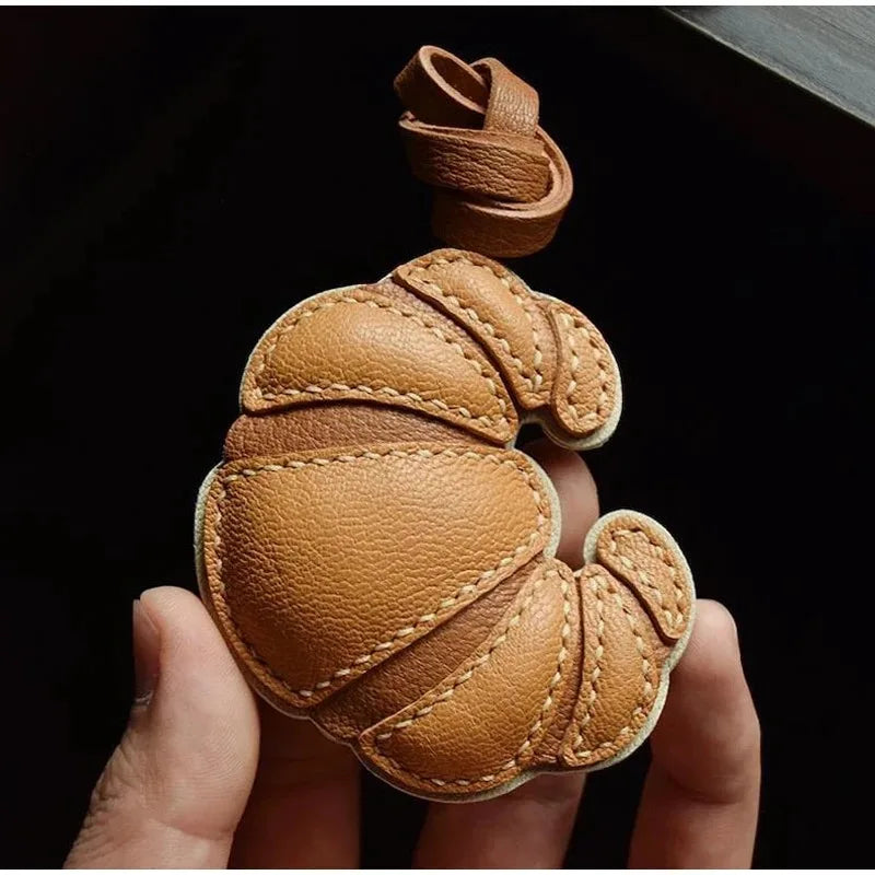 Luxury Design Genuine Leather Handmade Pendant Bag Accessories Cute Car Hangings Keychain Bag Charms Cute Animal Bag Decorations