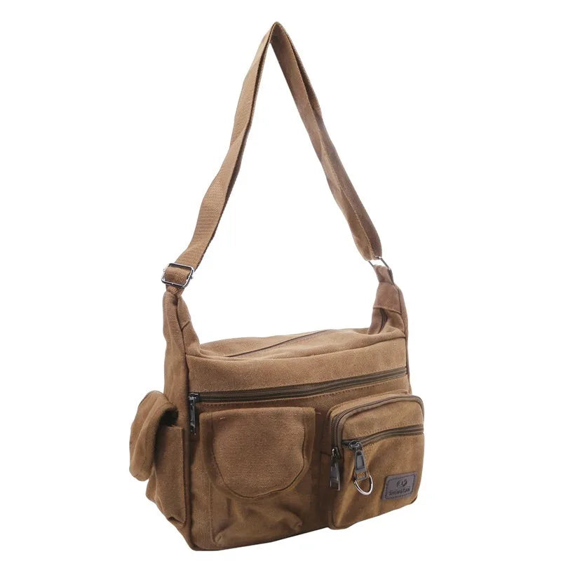 Men Canvas Shoulder Bags Casual Tote Travel Men's Crossbody Bag Luxury Messenger Bags Fashion High Quality Handbag