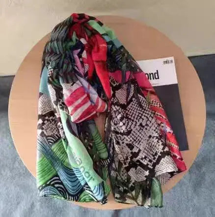 scarf  for woman brand luxury scarf elegant womens shawl silk scarves woman Autumn and winter classic print high-end scarf