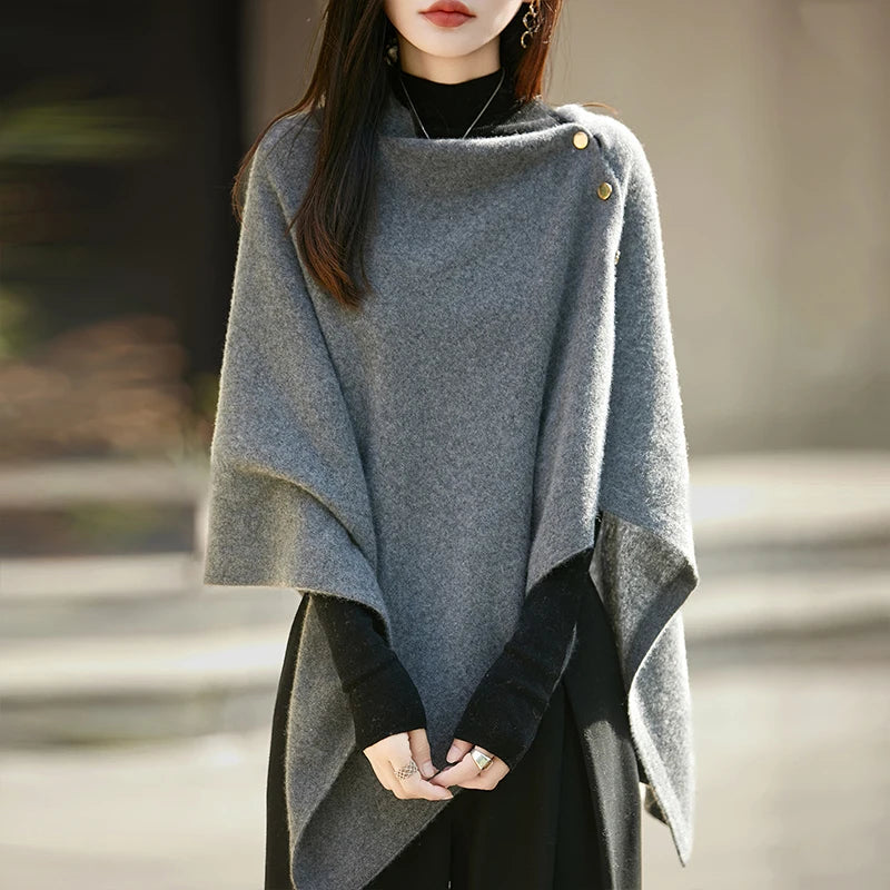 WinvyNee Winter Women's Long Solid Shawl Wraps 100% Wool Scarf Women Luxury Buttons Warm Thick Soft Scarves for ladies G1673004