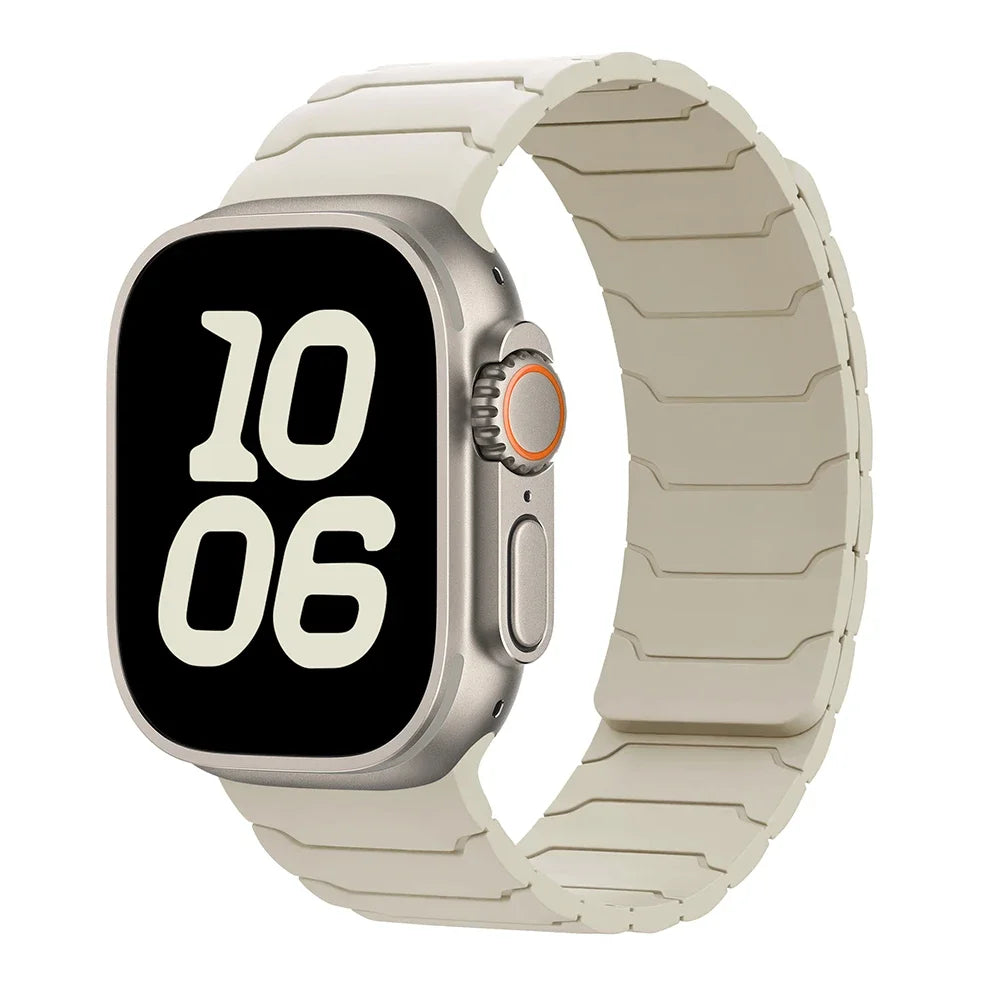 سوار لساعة Apple Watch ultra 2 مقاس 49 مم 45 مم 44 مم 40 مم 42 مم 46 مم 41 مم 38 مم سوار سيليكون مغناطيسي لساعة IWatch Series 10 SE 9 8 7 