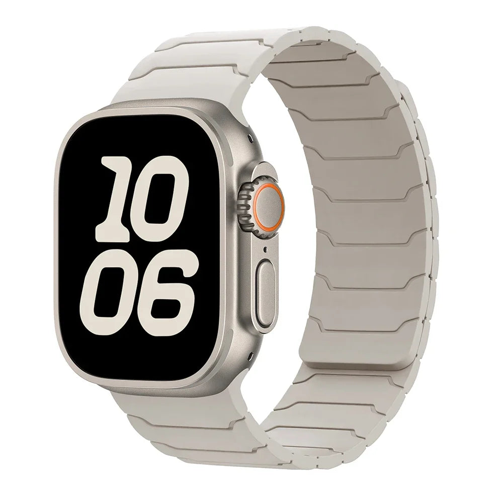 سوار لساعة Apple Watch ultra 2 مقاس 49 مم 45 مم 44 مم 40 مم 42 مم 46 مم 41 مم 38 مم سوار سيليكون مغناطيسي لساعة IWatch Series 10 SE 9 8 7 